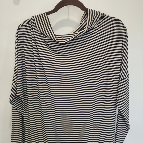 OMO Norma Kamali Black & White Stripe Maxi Stretch Straight Dress  Small/Medium - Picture 4 of 10